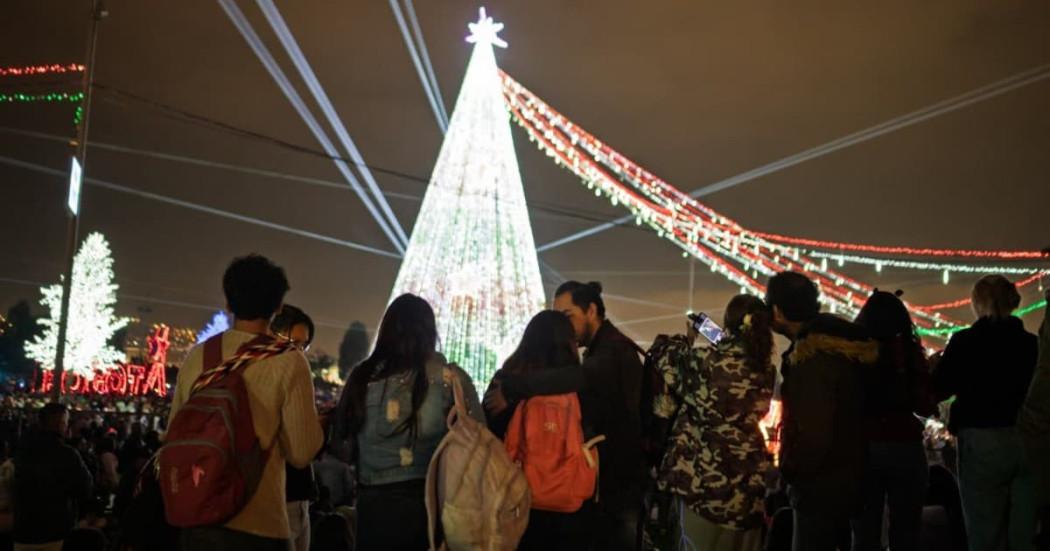 Foto de alumbrado navideño en Bogotá