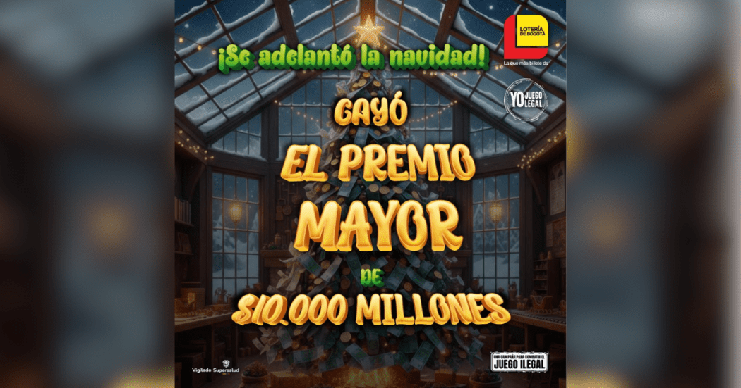 Imagen de la pieza gráfica que promociona el ganador del sorteo de la Lotería 