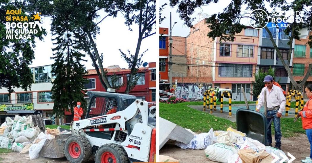 Foto que muestra un vehículo recolectando residuos en las calles