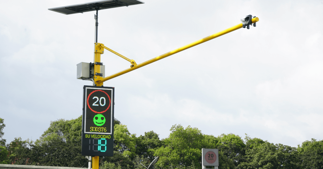 Foto de las nuevas camaras de seguridad instaladas en la Terminal de Transporte