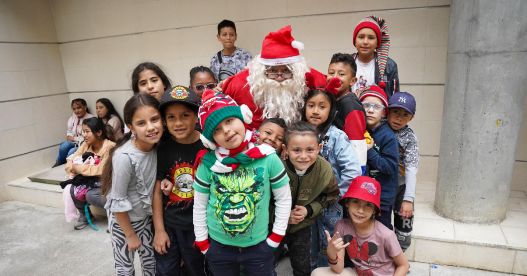 Foto de un grupo de niños de la localidad de Usme 