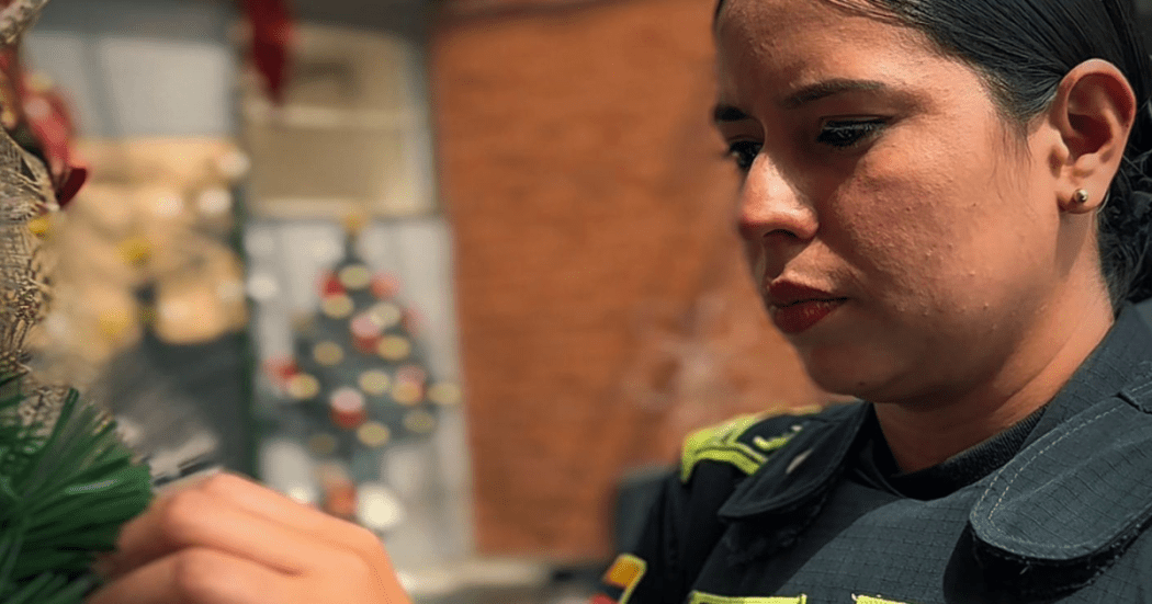 Imagen de la patrullera Valentina Ortega de la estación de Puente Aranda