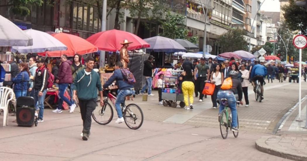 Foto de la carrera Séptima en el centro de Bogotá.