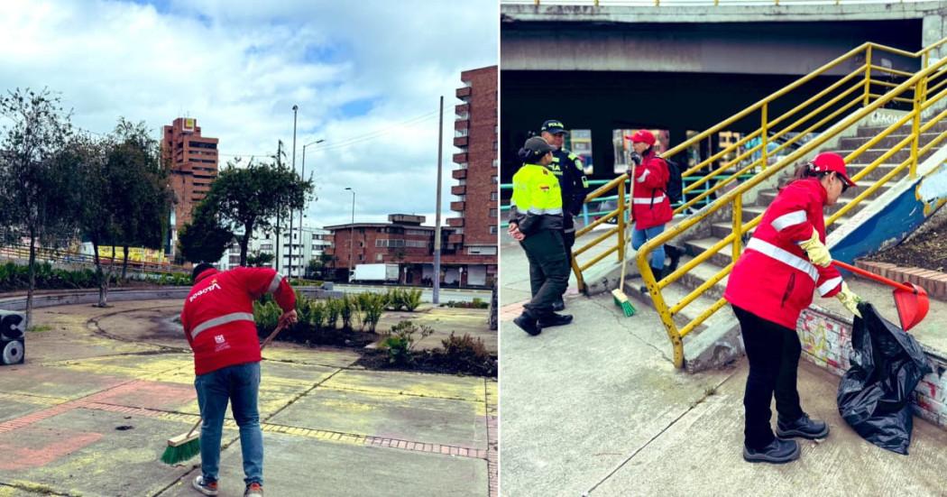 Fotos del operativo de espacio público en la calle 26 en Bogotá.