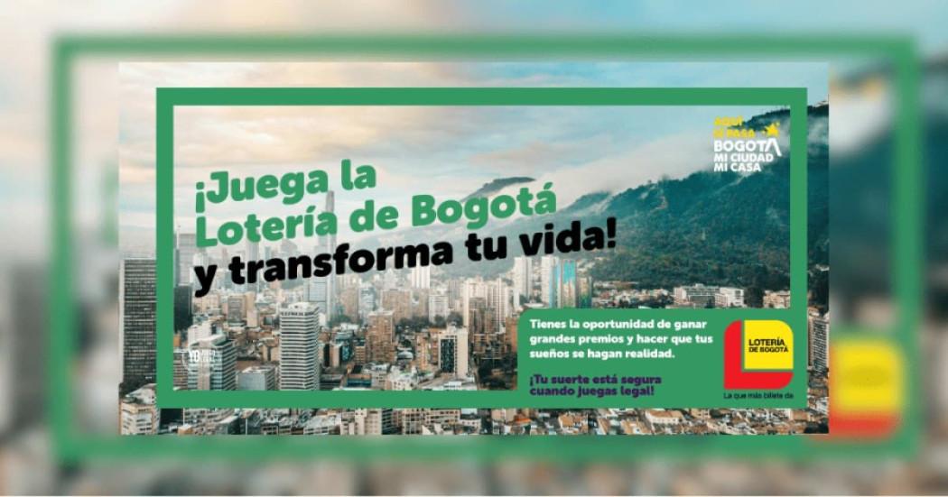 Pieza gráfica sobre la Lotería de Bogotá 