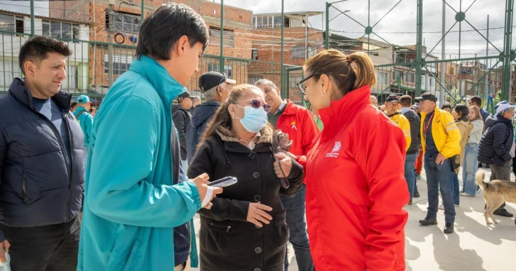 Foto del proceso de socialización del contrato y obras de parque Guacamayas en San Cristóbal.