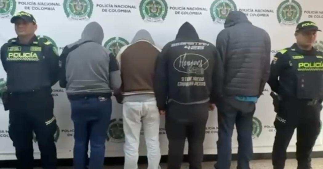 Cuatro capturados por hurtar elementos de una grúa en Bosa, al sur de Bogotá
