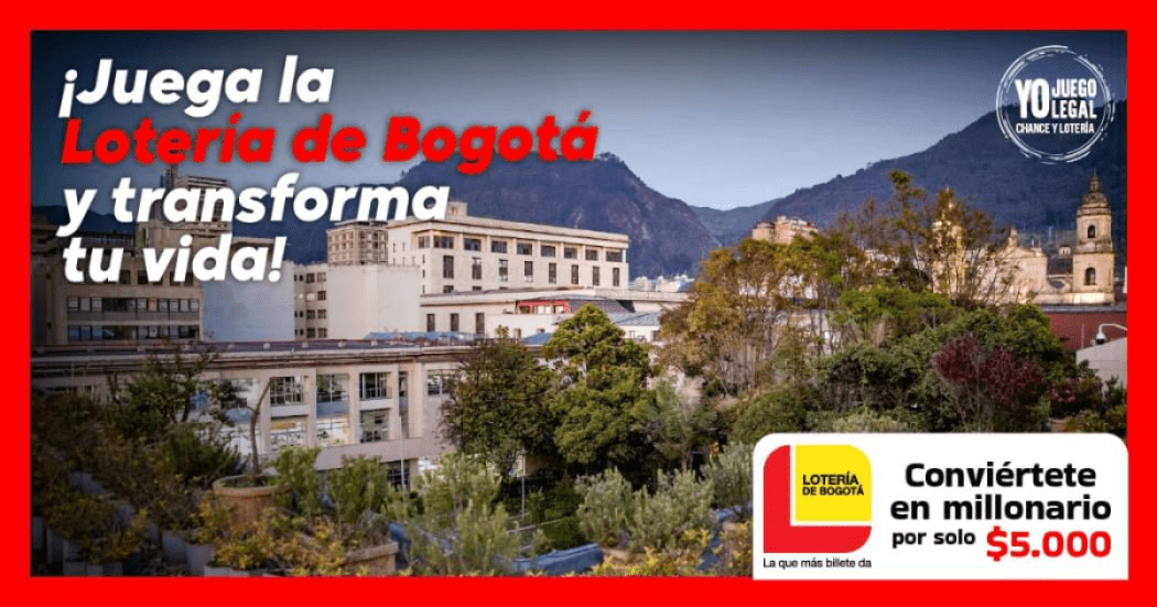 Pieza gráfica sobre la Lotería de Bogotá.