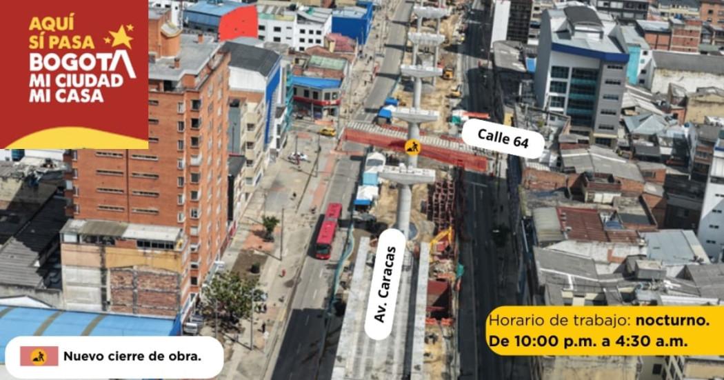 Pieza gráfica de obras del Metro de Bogotá.