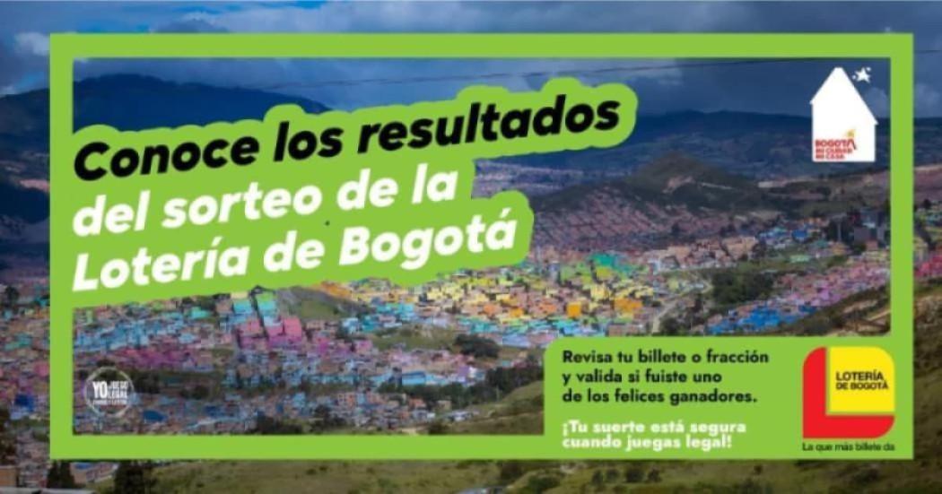 Pieza gráfica sobre la Lotería de Bogotá 