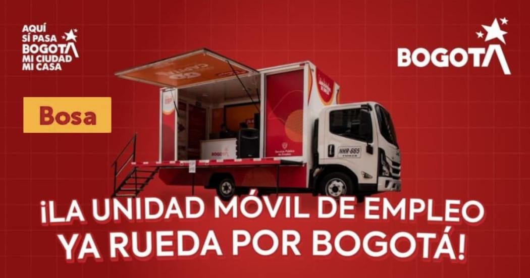 Foto de la Unidad Móvil de Atención de la Agencia Distrital de Empleo de Bogotá.