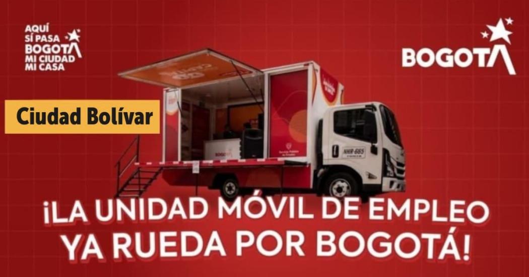 Foto de la Unidad Móvil de Atención de la Agencia Distrital de Empleo de Bogotá.