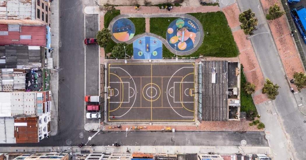 Imagen desde el aire de un parque de la Localidad de Bosa