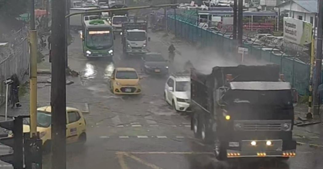 Foto de la ciudad en lluvias