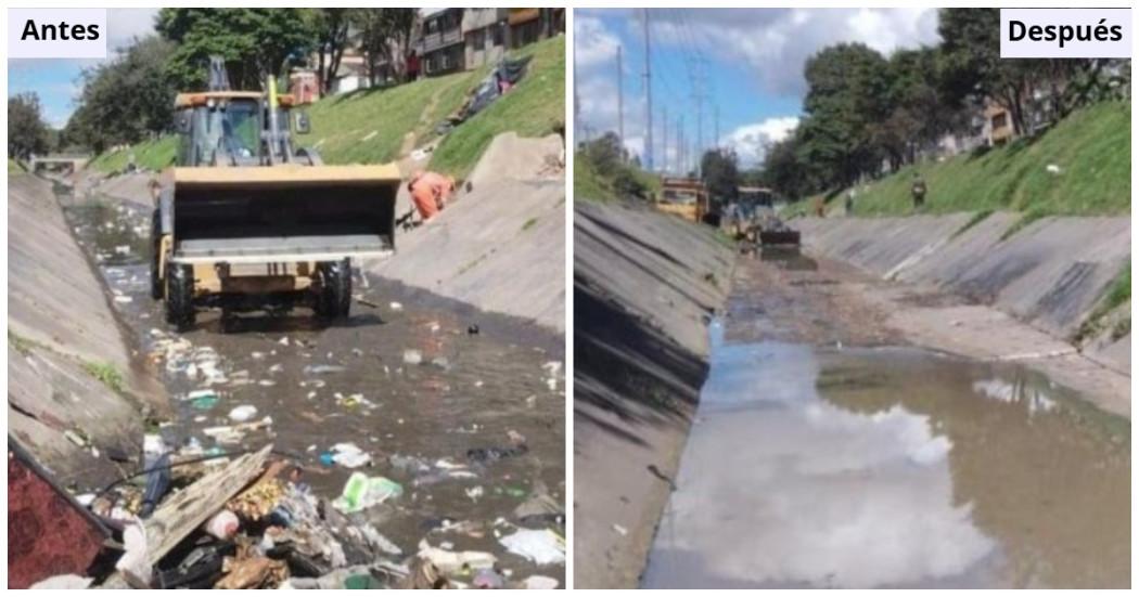 Foto que muestra el canal Ángeles en Bogotá 