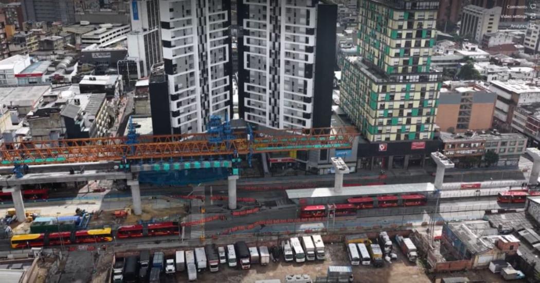 Foto de trazado del Metro en la avenida Caracas