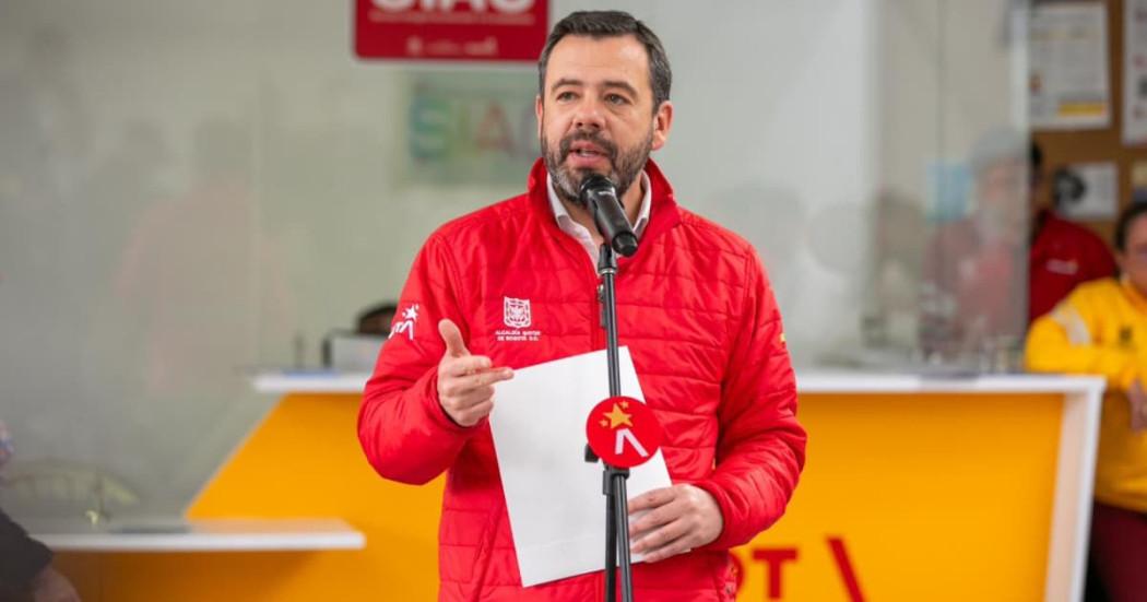 Alcalde Carlos Fernando Galán, en el evento de 'Conexión Social, Bogotá me conecta'