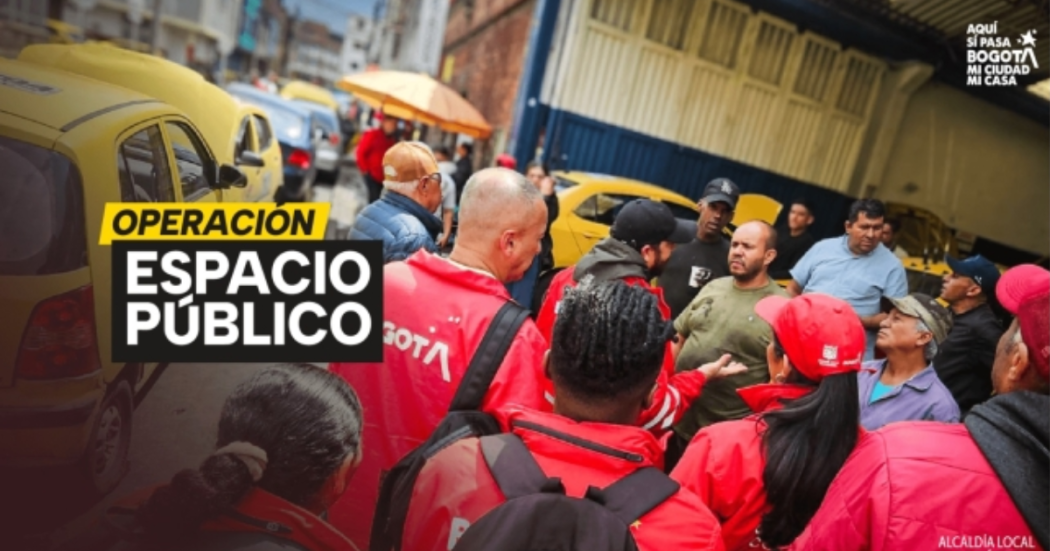 Imagen de la pieza gráfica que muestra funcionarios del Distrito en operativo de recuperación