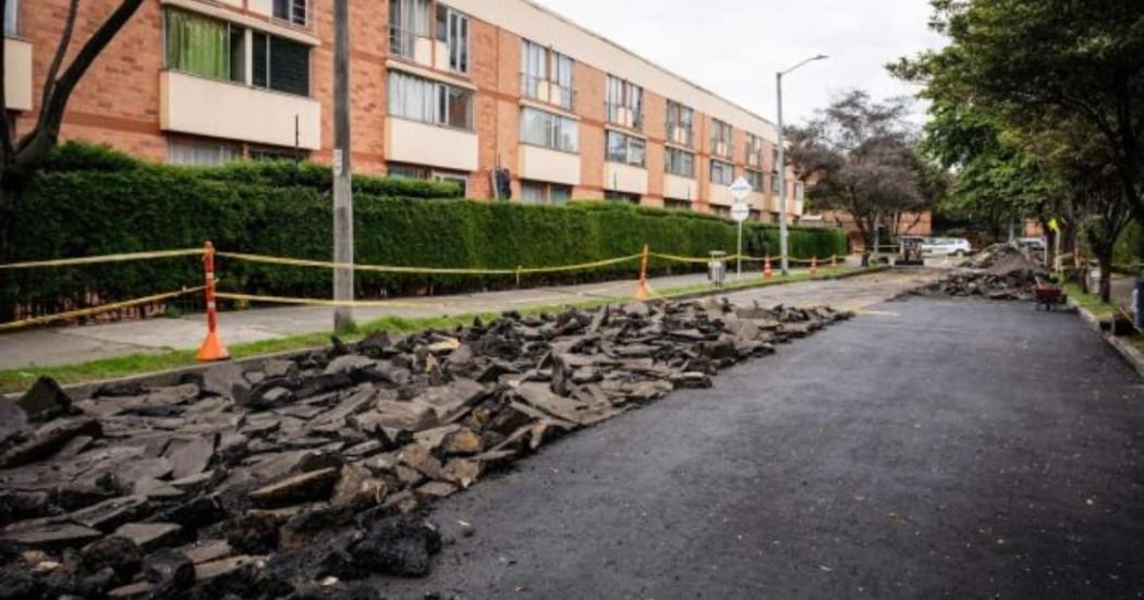 Foto de vía intervenida en la localidad de Usaquén.