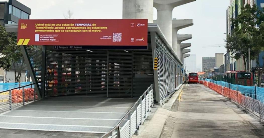 Foto de estación temporal Av Jiménez.