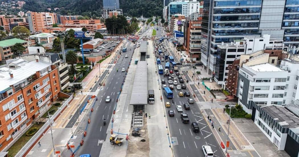 Foto de un frente de obra calle 100.