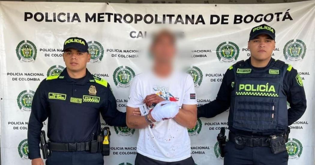 Foto del hombre capturado por presunta agresión a un policía en Suba.