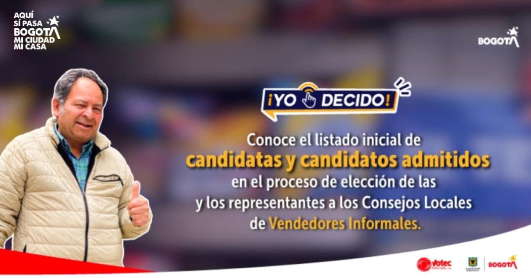 Foto de un vendedor informal en Bogotá.