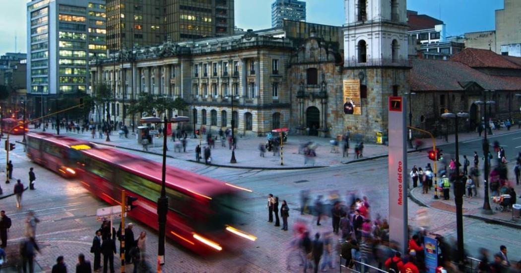 Foto del centro de Bogotá, en la avenida Jiménez con carrera Séptima.