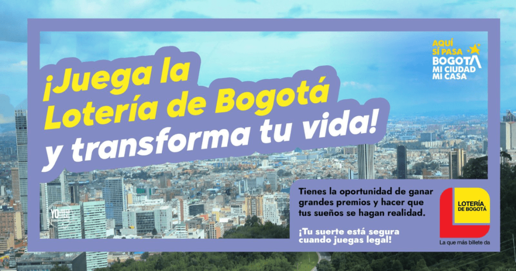 Pieza gráfica sobre la Lotería de Bogotá.