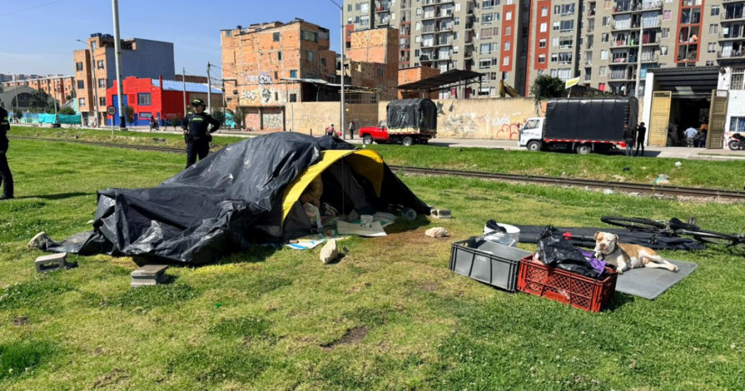 Foto de un cambuche en el norte de Bogotá