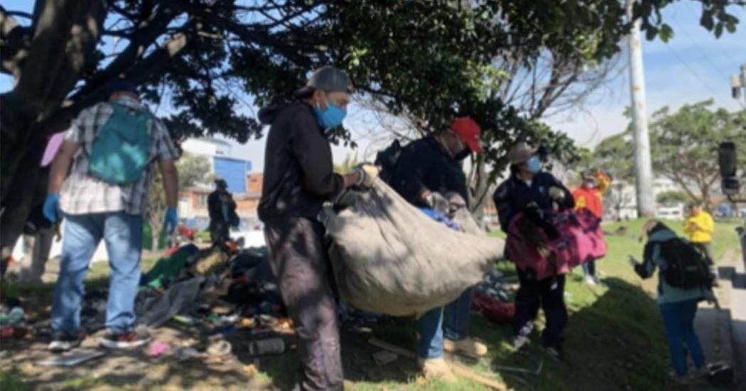 Foto del operativo de recuperación del espacio público en la avenida Boyacá al sur de Bogotá.