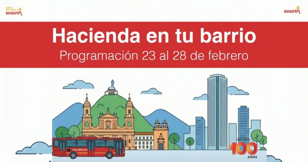 Atención de impuestos y trámites Hacienda Bogotá 23 al 28 de febrero