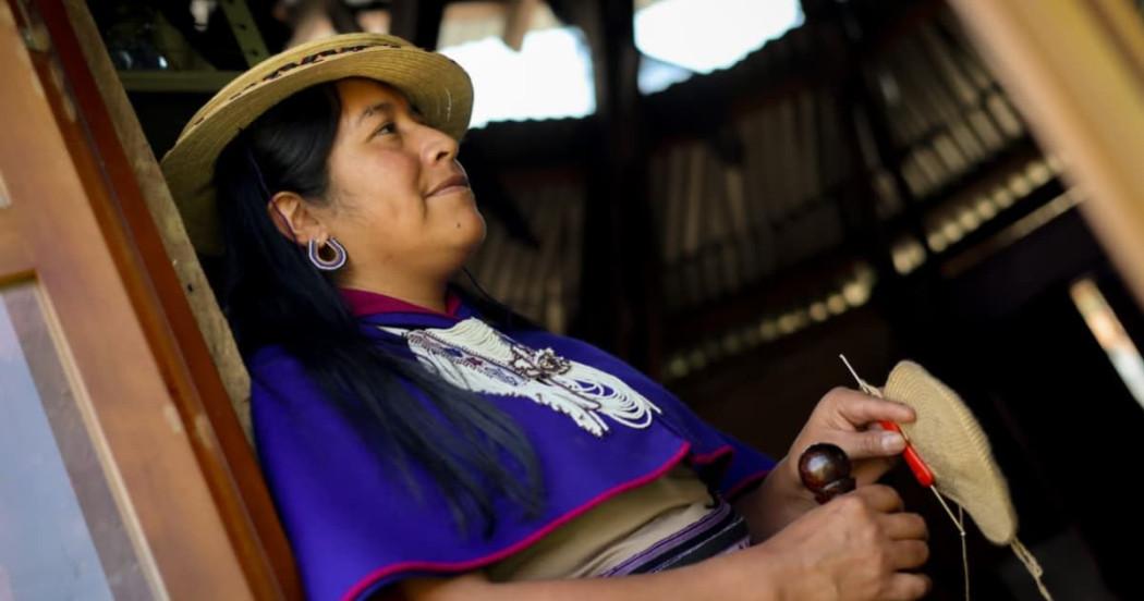 Diana Tombe, lideresa Misak, autoridad indígena de Bogotá