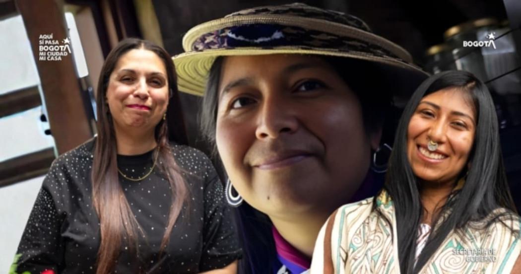 Mujeres de los diferentes pueblos con lenguas nativas que habitan Bogotá.