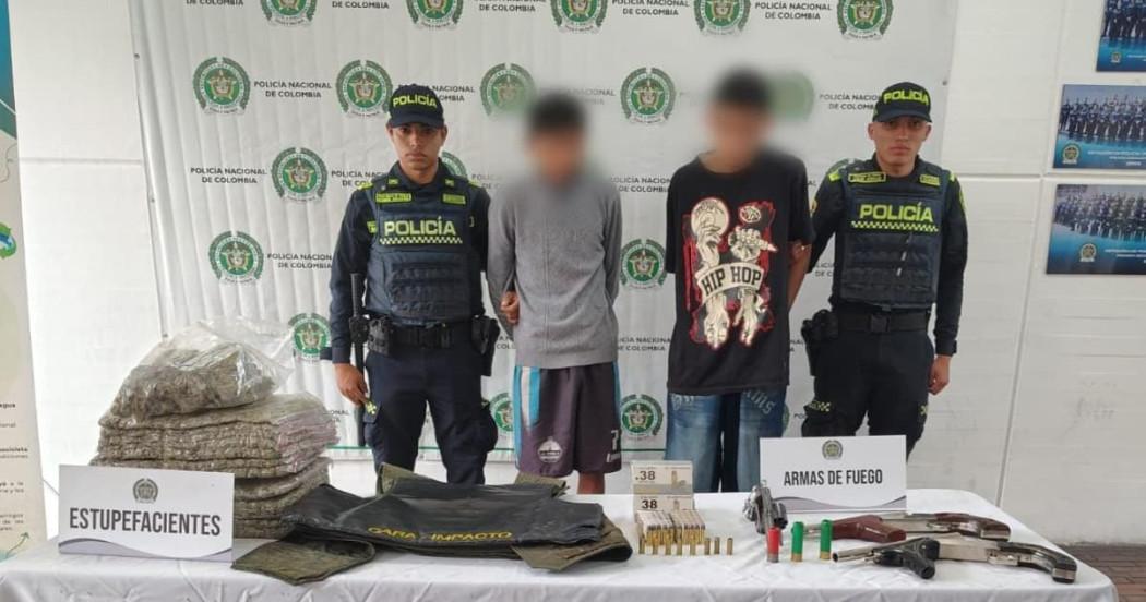 Dos capturados con el material incautado