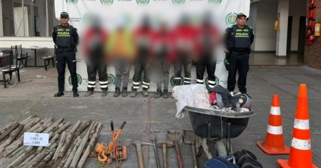 Capturados y material incautado