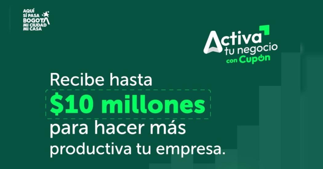 Imagen de 'Cupón Bogotá' programa de créditos para micro, pequeñas y medianas empresas durante 2026