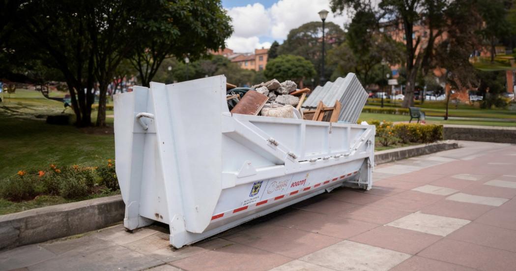 Foto que muestra un Ecopunto ubicado en Bogotá