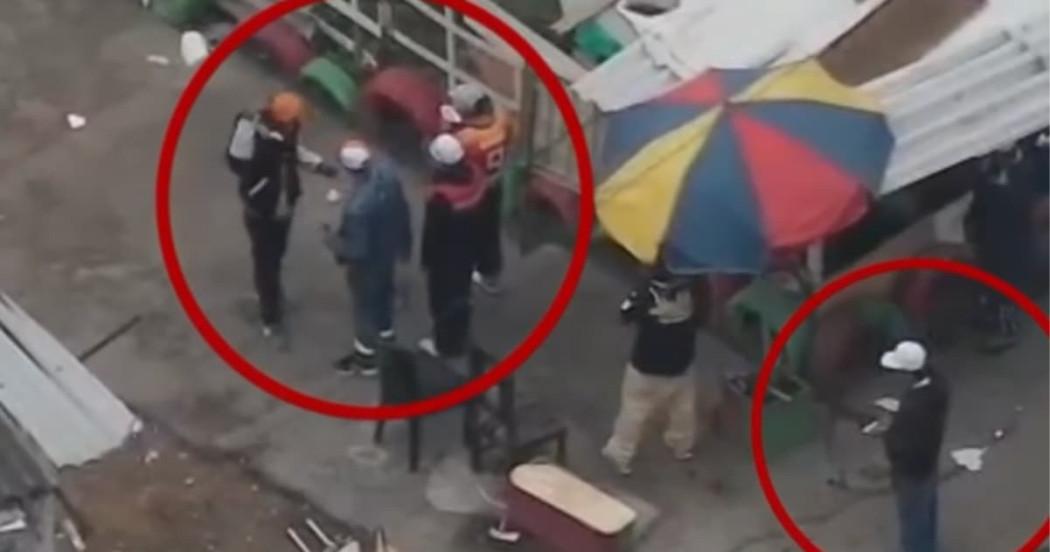 Presuntos expendedores de estupefacientes detectados por dron de la Policía.