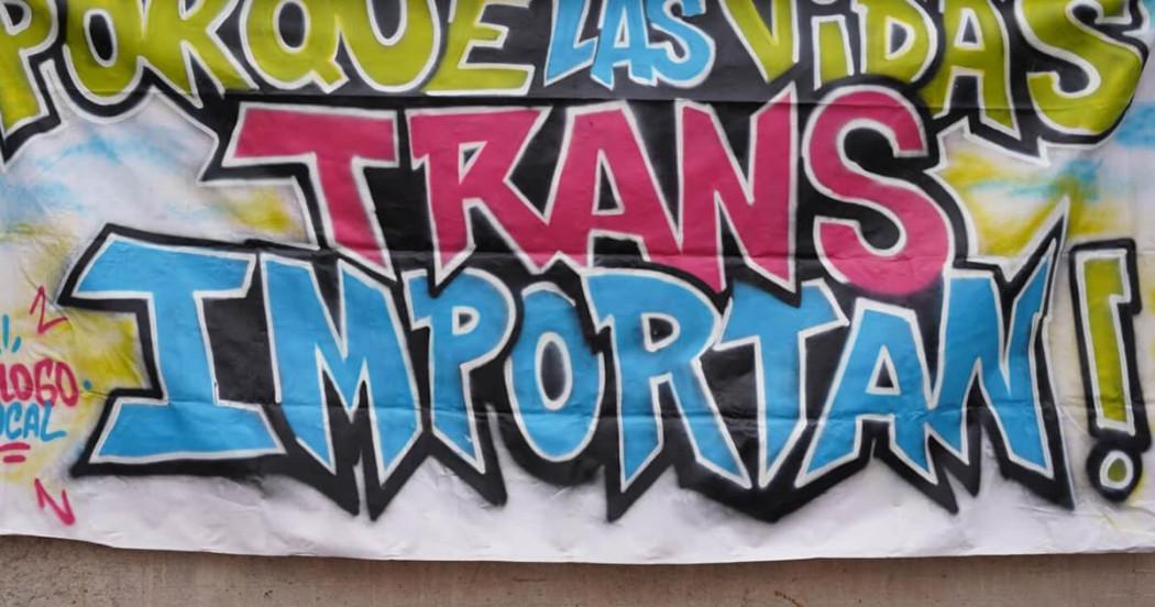 Grafiti que dice: "Porque las vidas trans importan"