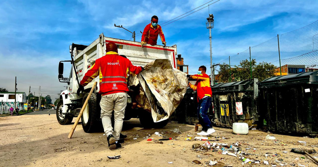 Imagen de un camión recolector de basuras
