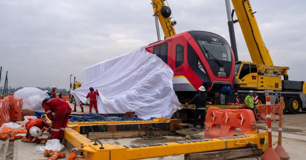 Foto de uno de los trenes del Metro de Bogotá. 