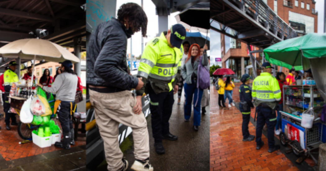 Foto de funcionarios del Distrito en operativo de seguridad