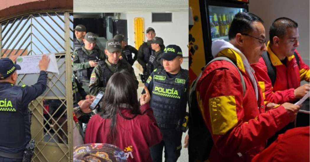 Foto de funcionarios del Distrito en operativo de seguridad