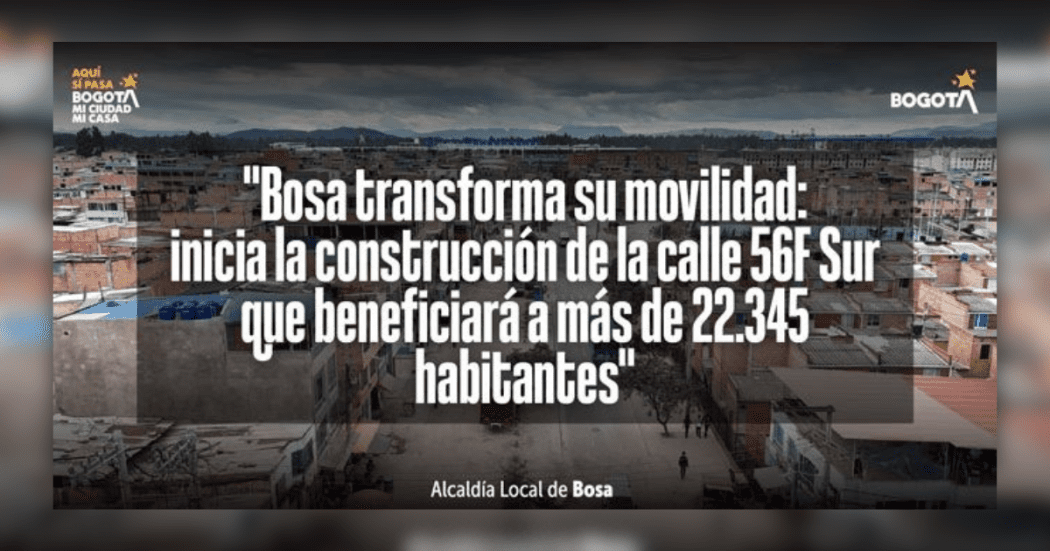 Imagen de la pieza gráfica de la Alcaldía Local de Bosa 