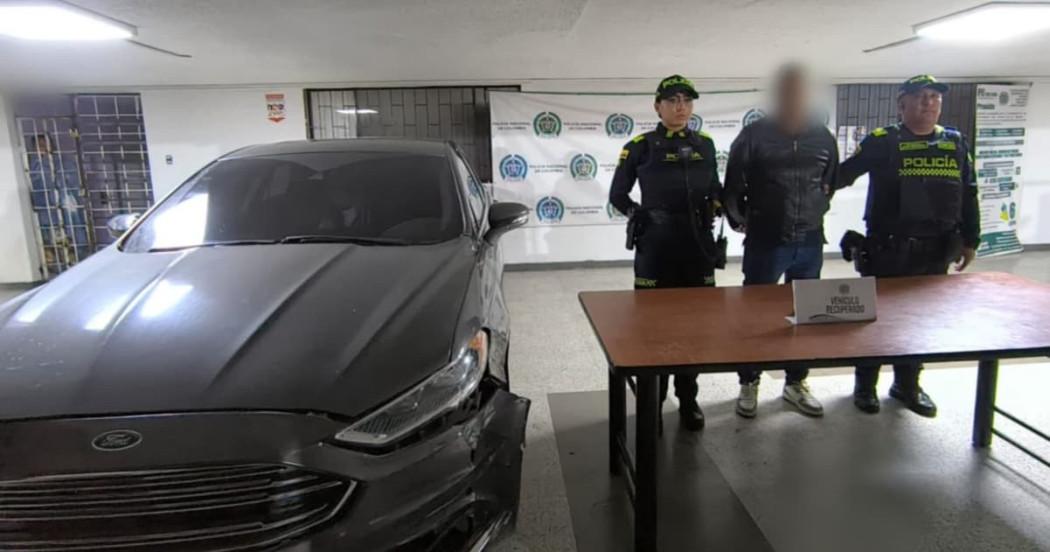 Hombre capturado y carro recuperado