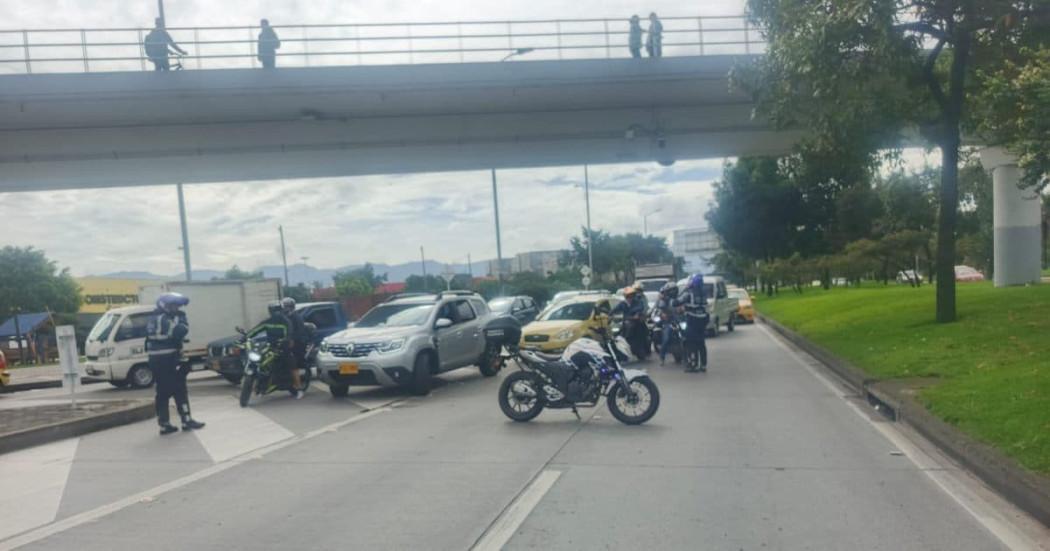 Foto de una vía de Bogotá