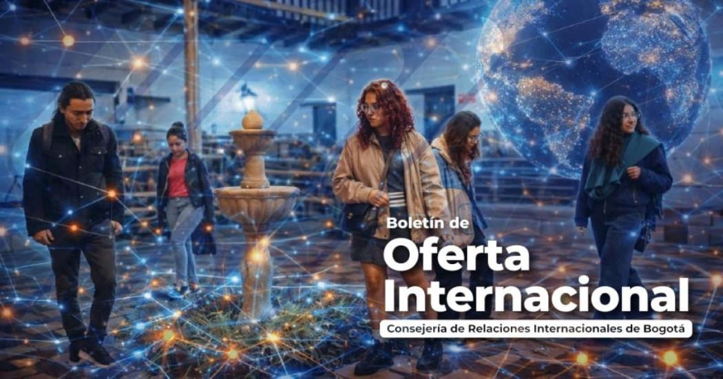 Foto de la convocatoria de becas y financiamientos con el Boletín de Oferta Internacional.
