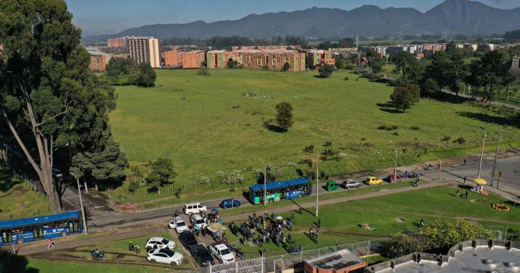 Foto aérea de los predios en Suba para Multicampus Universitario.