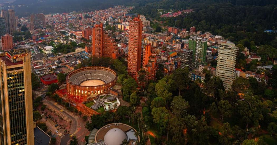 Foto de la panorámica de Bogotá en el Centro Internacional.